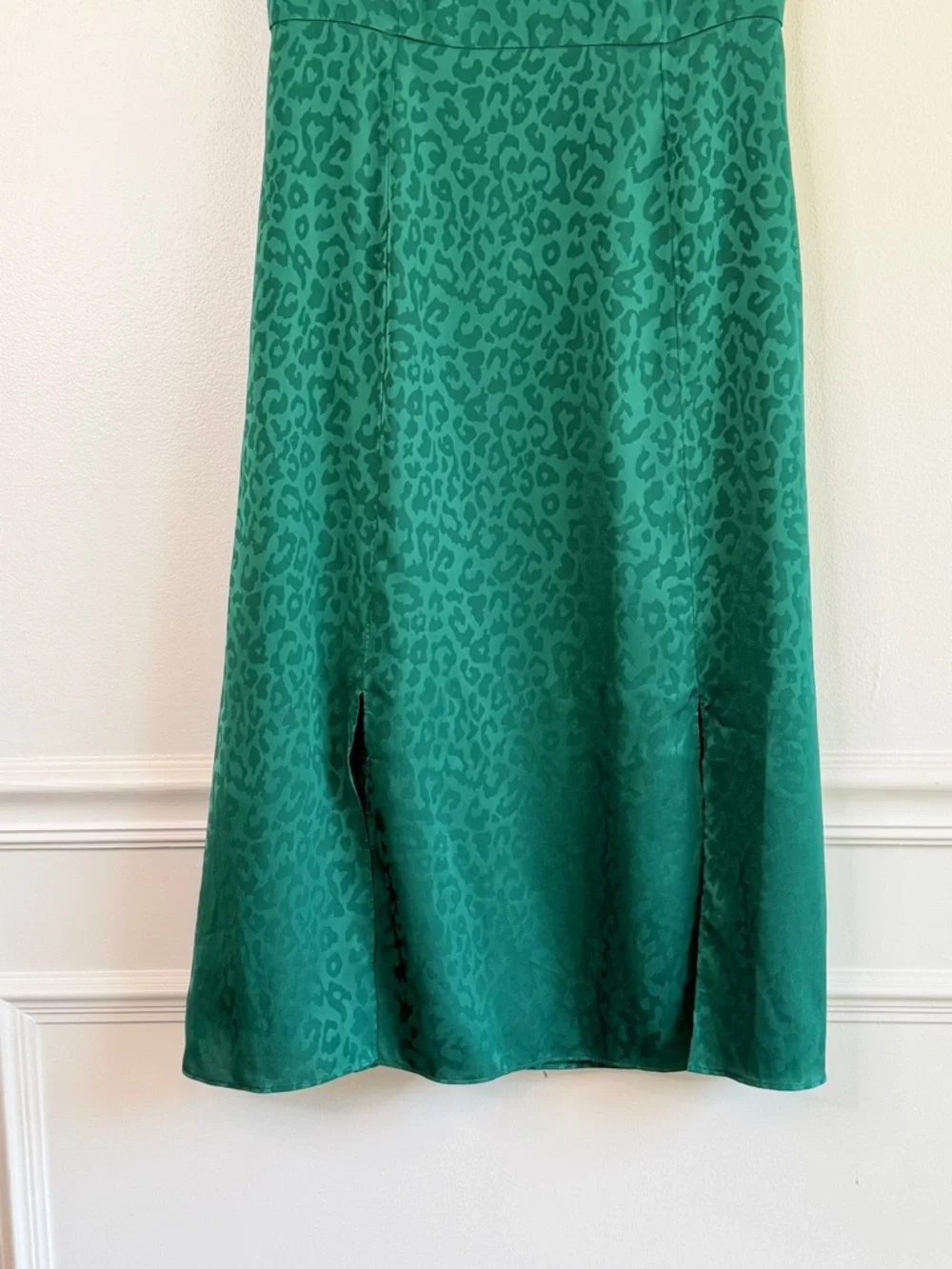 NEW Ted Baker Bellana Emerald Jaquard Leopard Dress TB Size 1 US Womenβs Size 4 - Picture 9 of 15